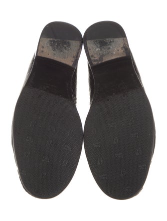 Celine Embossed Leather Dress Loafers