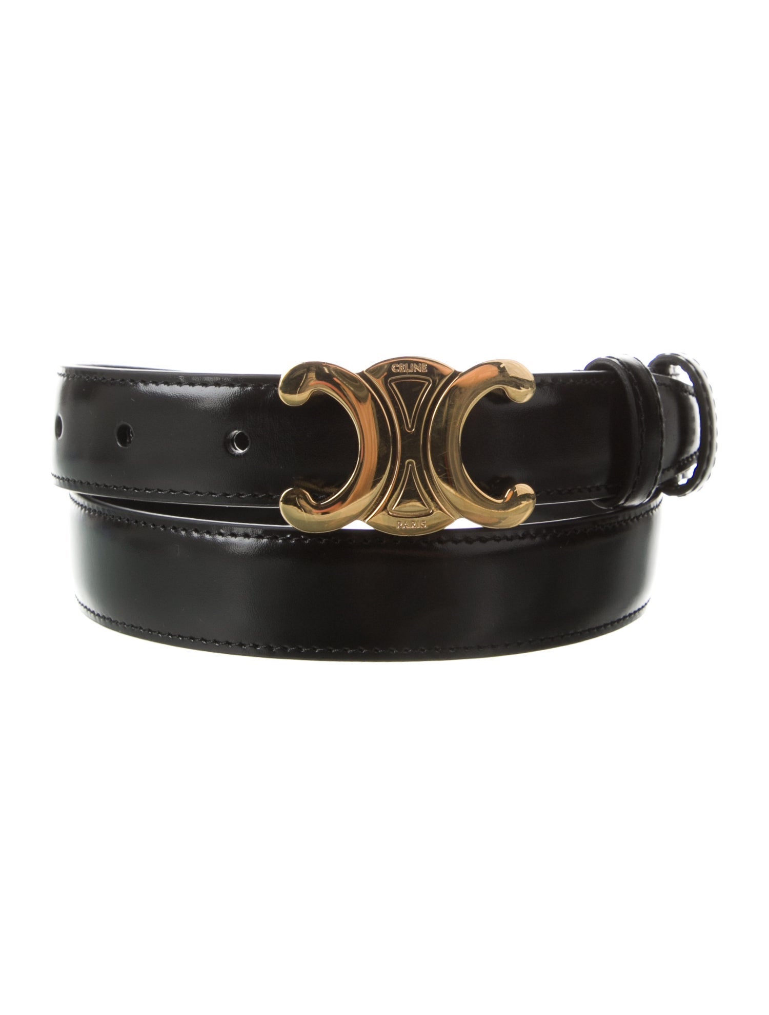Celine Skinny Leather Belt