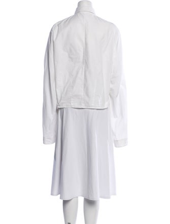Celine Mock Neck Three-Quarter Sleeve Button-Up Top