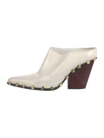 Celine Leather Studded Accents Mules