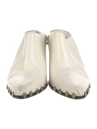 Celine Leather Studded Accents Mules