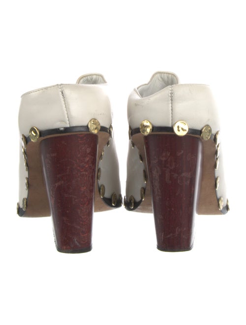 Celine Leather Studded Accents Mules