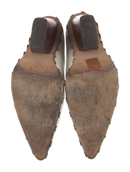 Celine Leather Studded Accents Mules