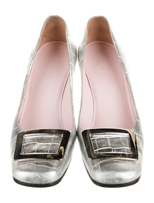 Celine Embossed Leather Printed Pumps