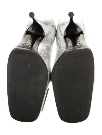 Celine Embossed Leather Printed Pumps