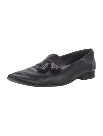 Celine Leather Tassel Accents Loafers