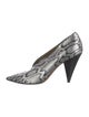 Celine Embossed Leather Printed Pumps