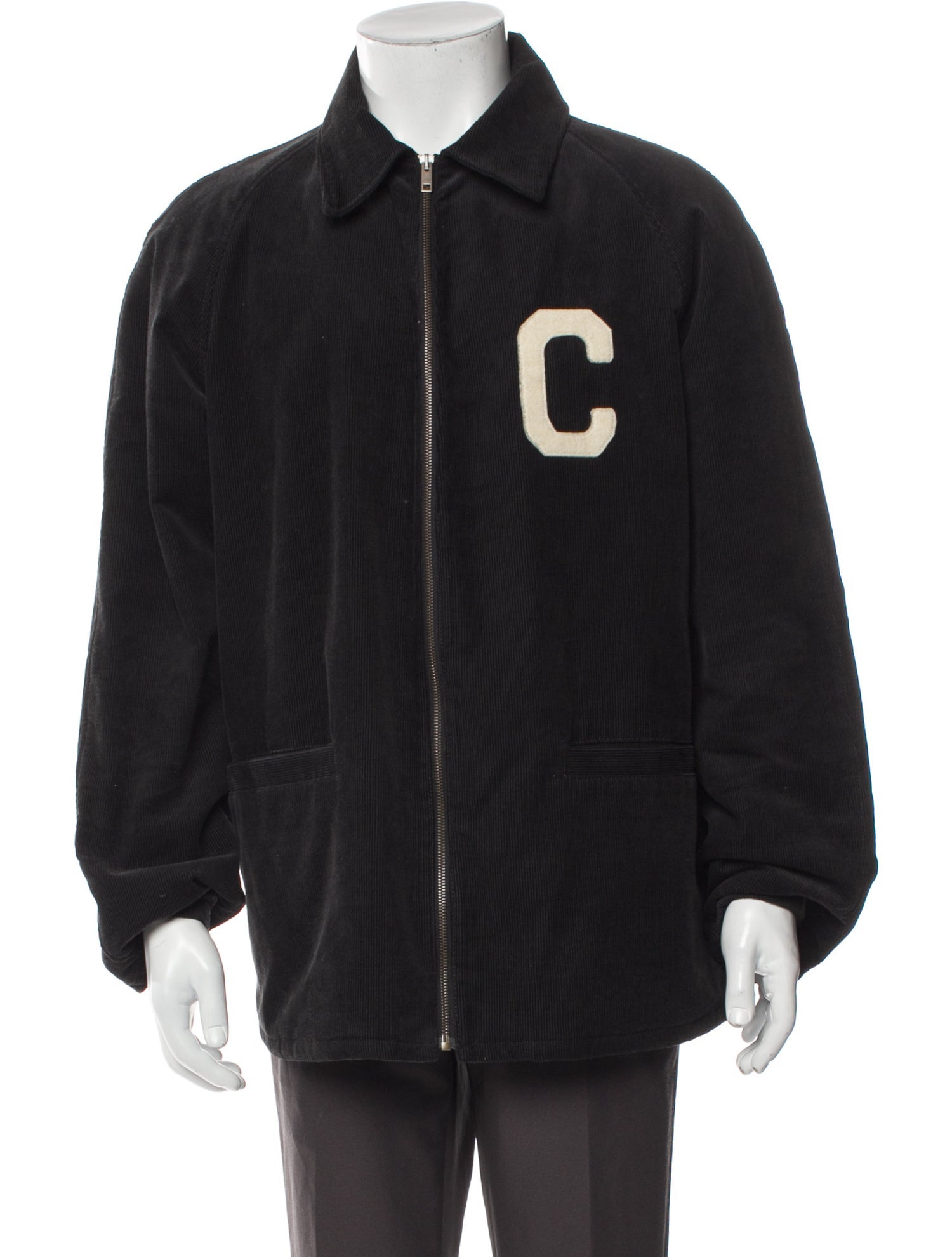Celine Corduroy Signature Logo Jacket