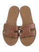 Celine Leather Cutout Accent Slides