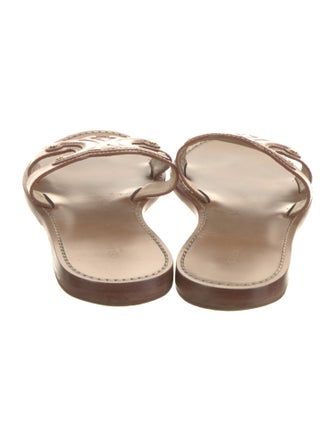 Celine Leather Cutout Accent Slides