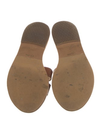 Celine Leather Cutout Accent Slides