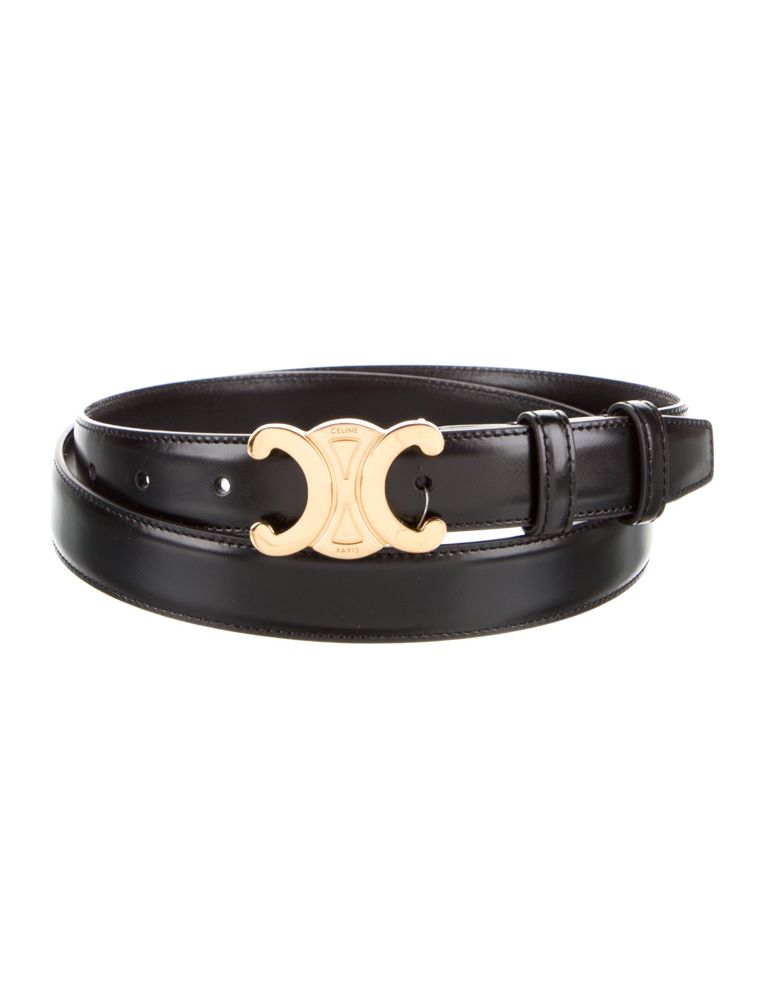 Celine Skinny Leather Belt