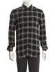 Celine Plaid Print Long Sleeve Shirt