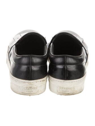 Celine Leather Fringe Trim Accent Sneakers