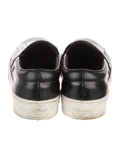 Celine Leather Fringe Trim Accent Sneakers