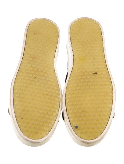 Celine Leather Fringe Trim Accent Sneakers