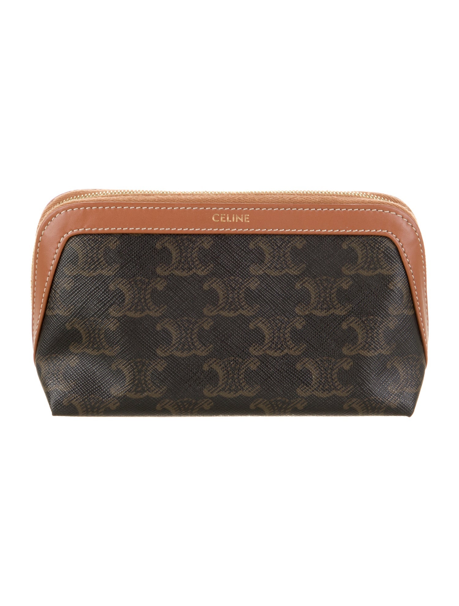 Celine Coated Canvas Cosmetic Bag