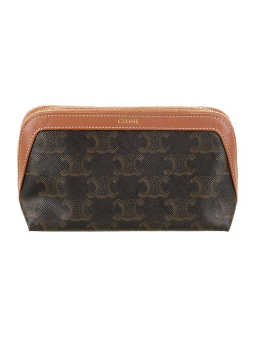 Celine Coated Canvas Cosmetic Bag