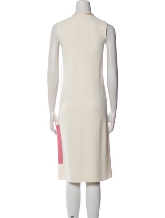 Celine Colorblock Pattern Midi Length Dress