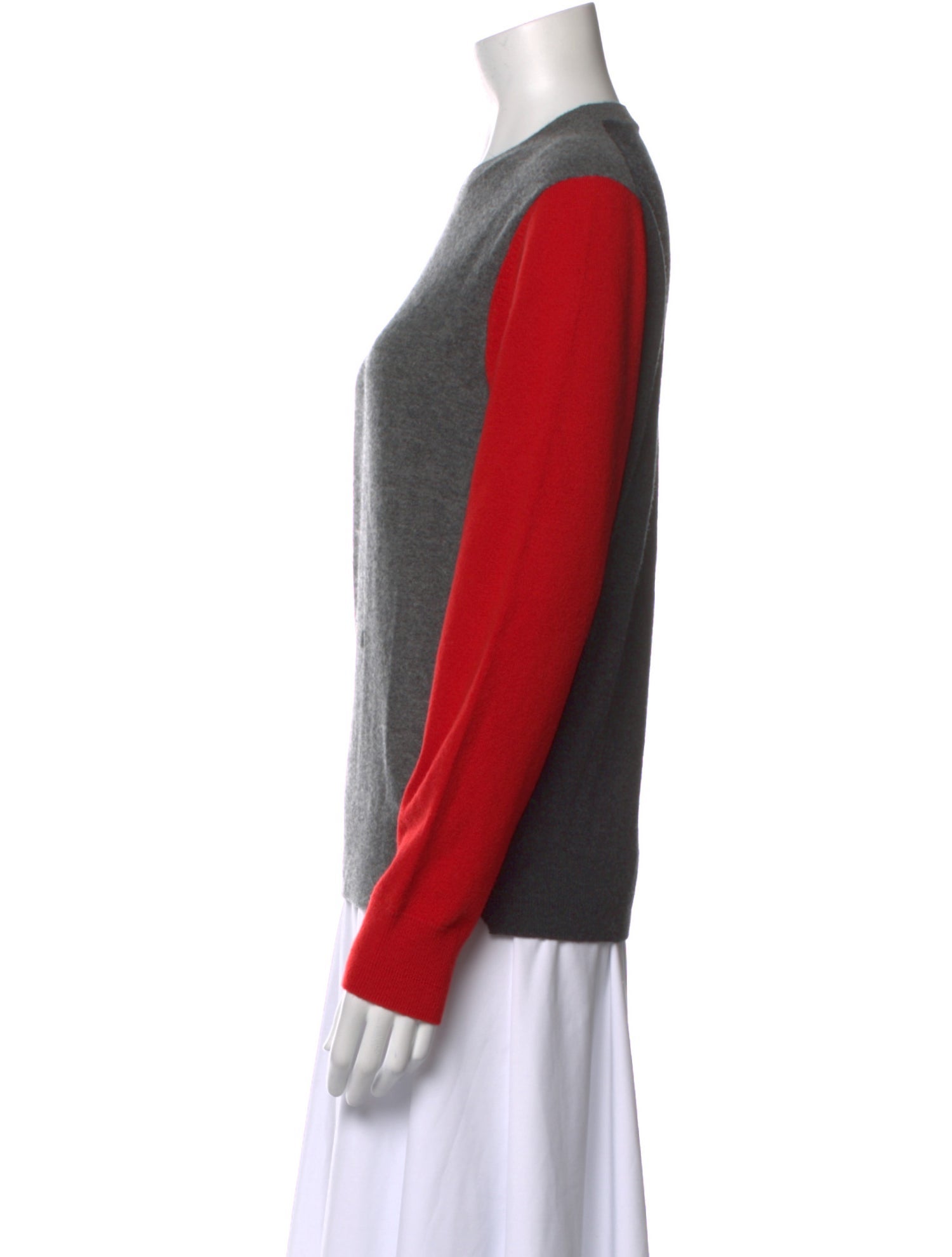 Celine Wool Colorblock Pattern Sweater