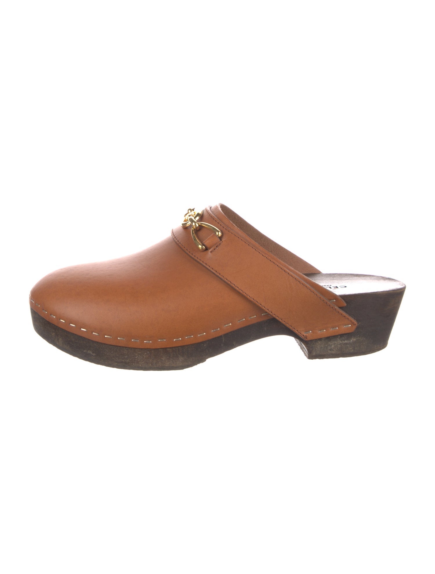 Celine Horsebit Accent Leather Mules