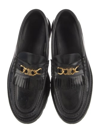 Celine Leather Chain-Link Accents Pumps