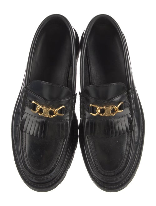 Celine Leather Chain-Link Accents Pumps