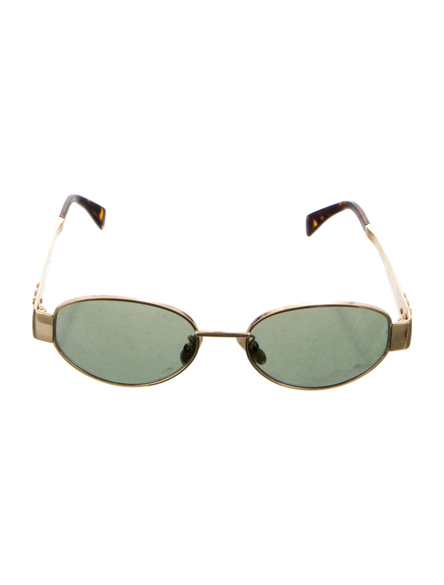 Celine Metal Triomphe Square Sunglasses