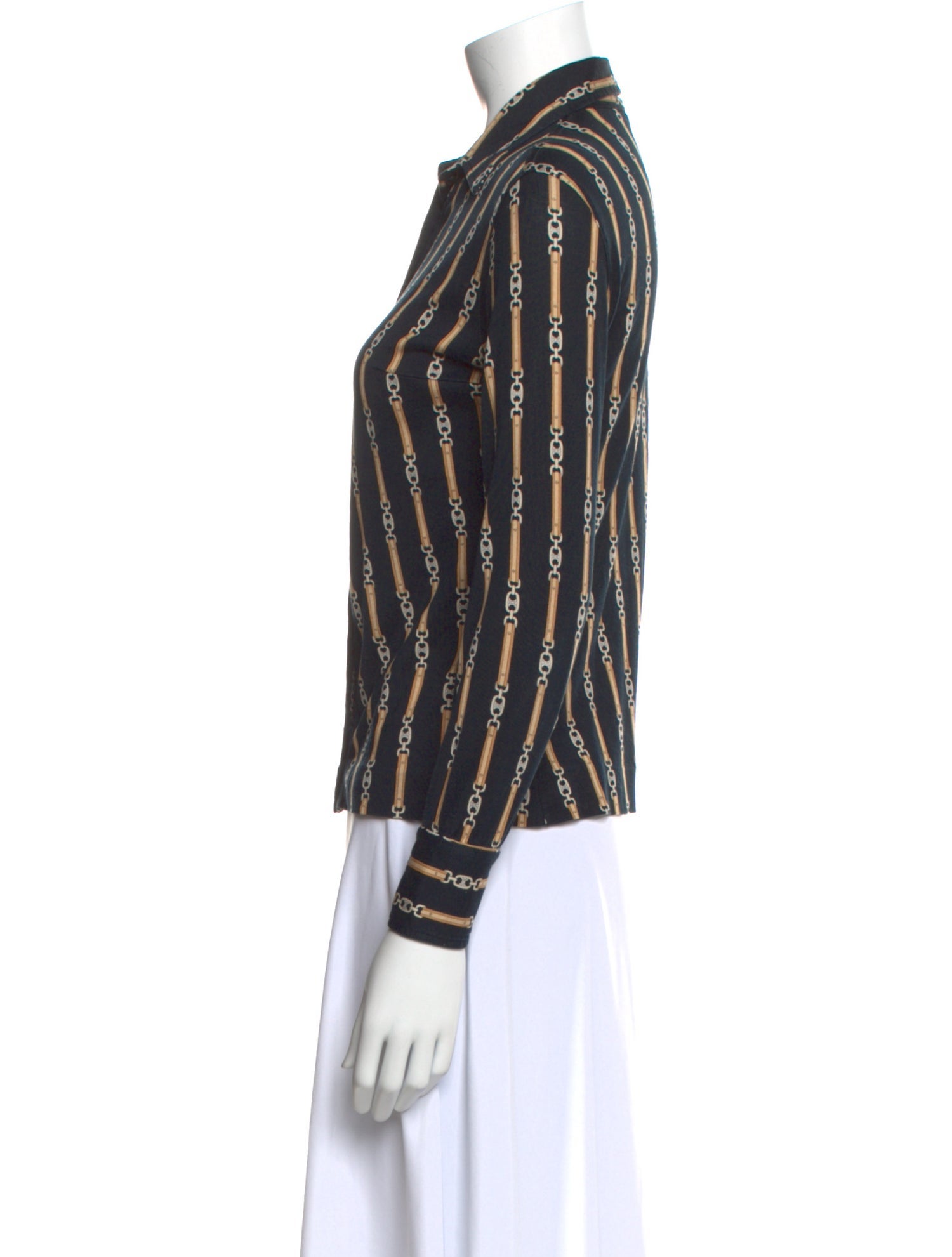 Celine Vintage 1970's Button-Up Top