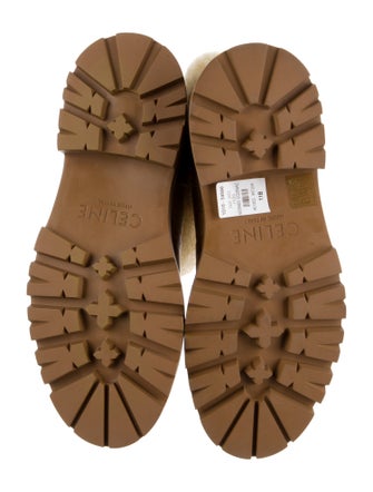 Celine Suede Printed Combat Boots