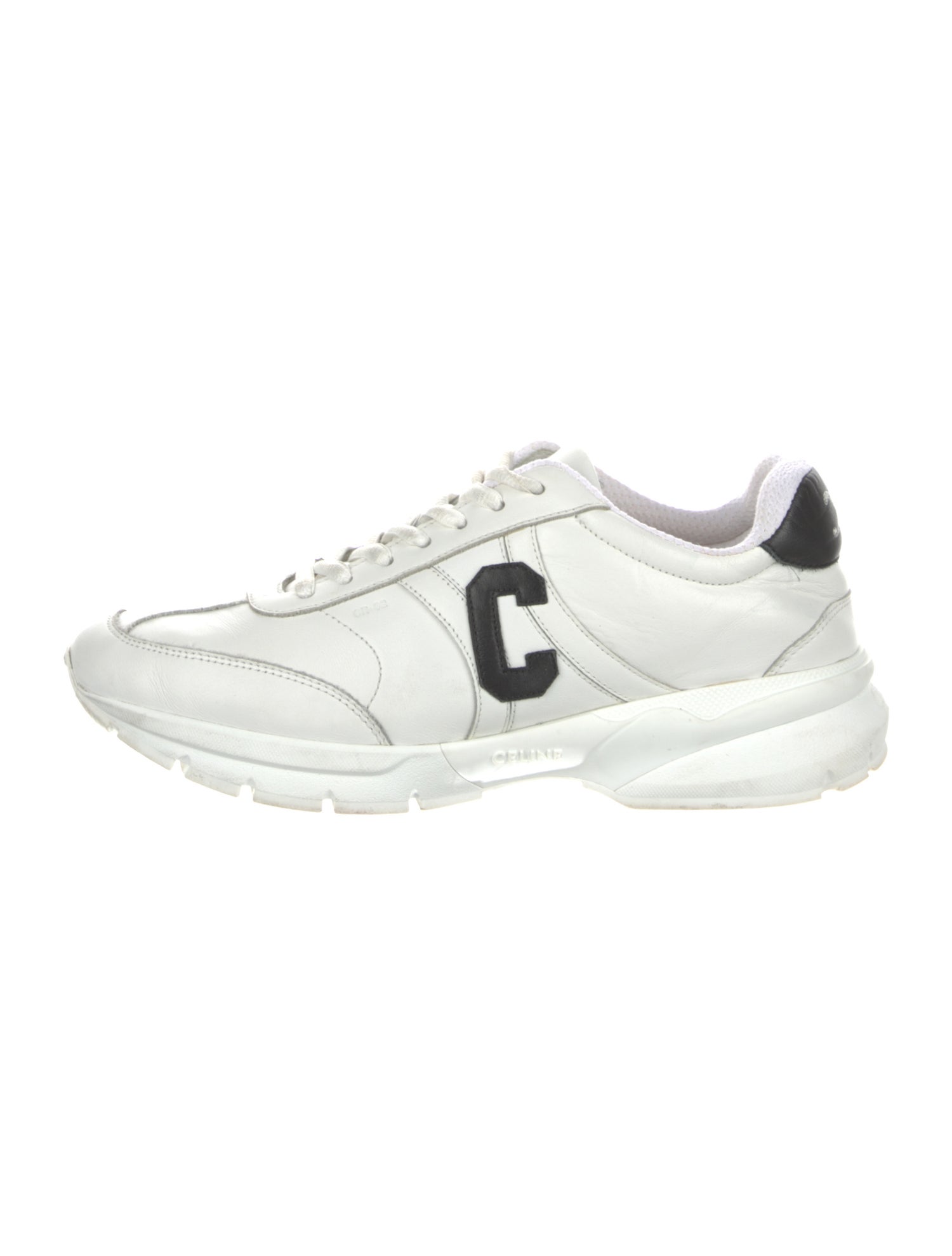 Celine Leather Graphic Print Sneakers
