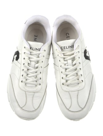 Celine Leather Graphic Print Sneakers