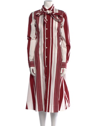Celine Striped Midi Length Dress