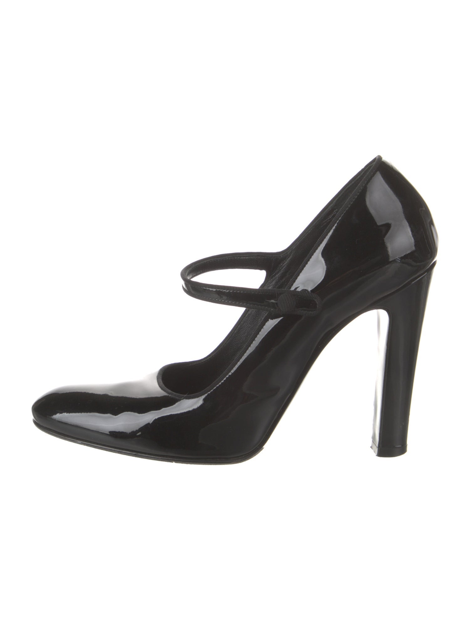 Celine Patent Leather Grosgrain Trim Pumps