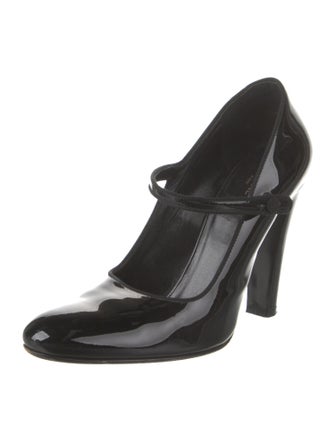 Celine Patent Leather Grosgrain Trim Pumps
