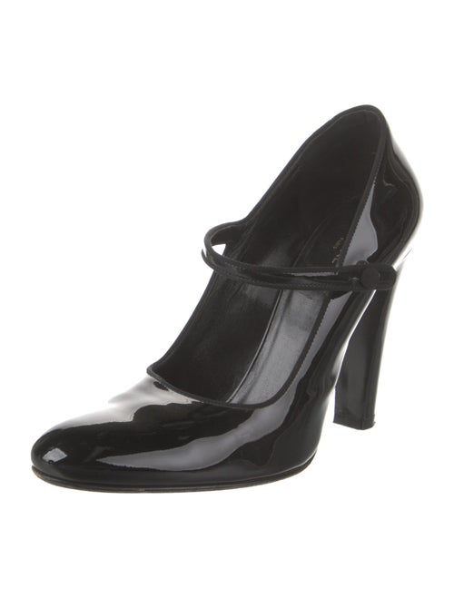 Celine Patent Leather Grosgrain Trim Pumps