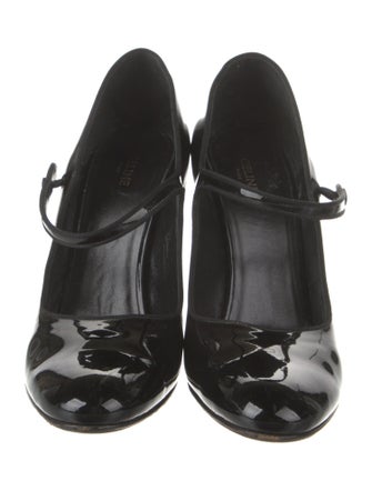 Celine Patent Leather Grosgrain Trim Pumps