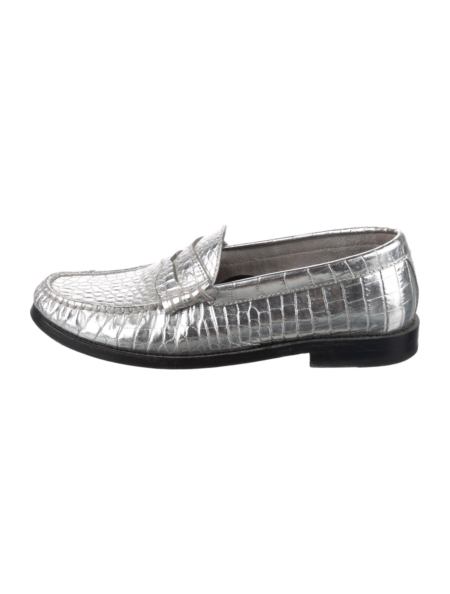 Celine Embossed Leather Loafers
