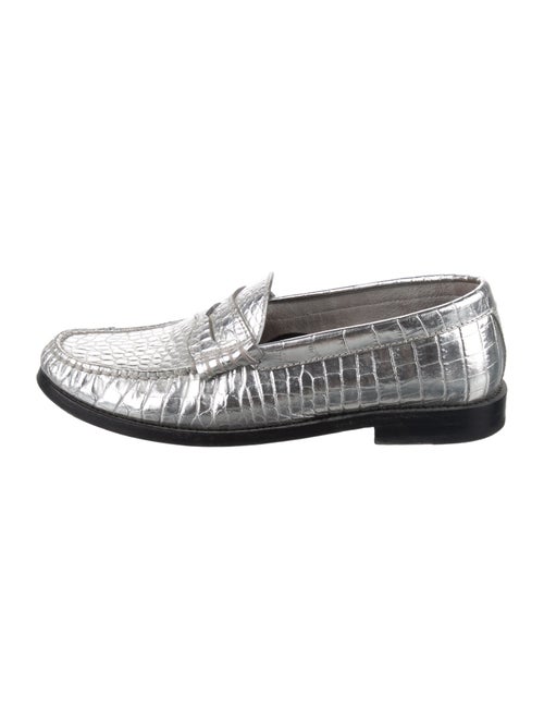 Celine Embossed Leather Loafers