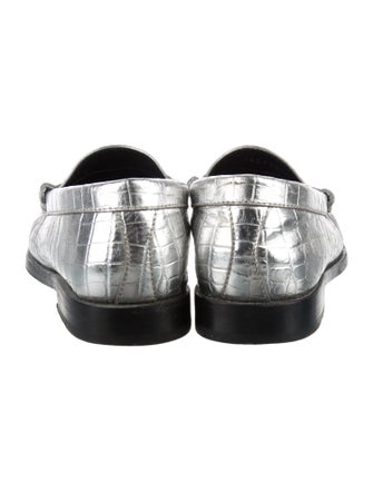 Celine Embossed Leather Loafers