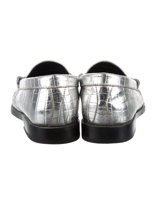 Celine Embossed Leather Loafers