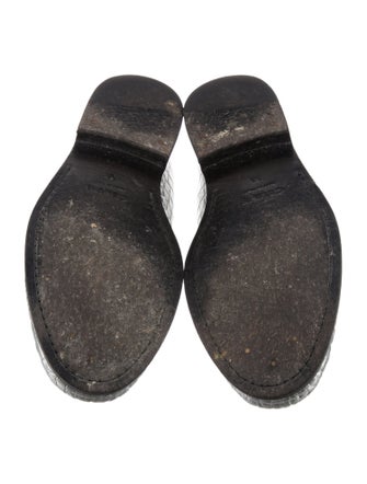 Celine Embossed Leather Loafers