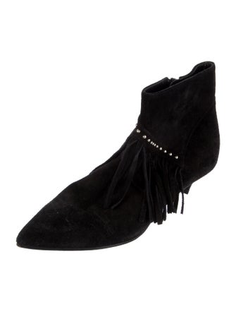 Celine Suede Studded Accents Boots