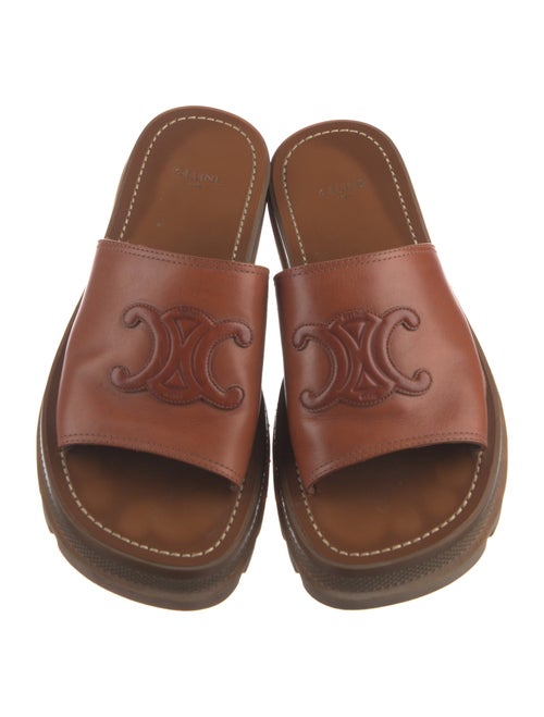 Celine Triomphe Leather Slides