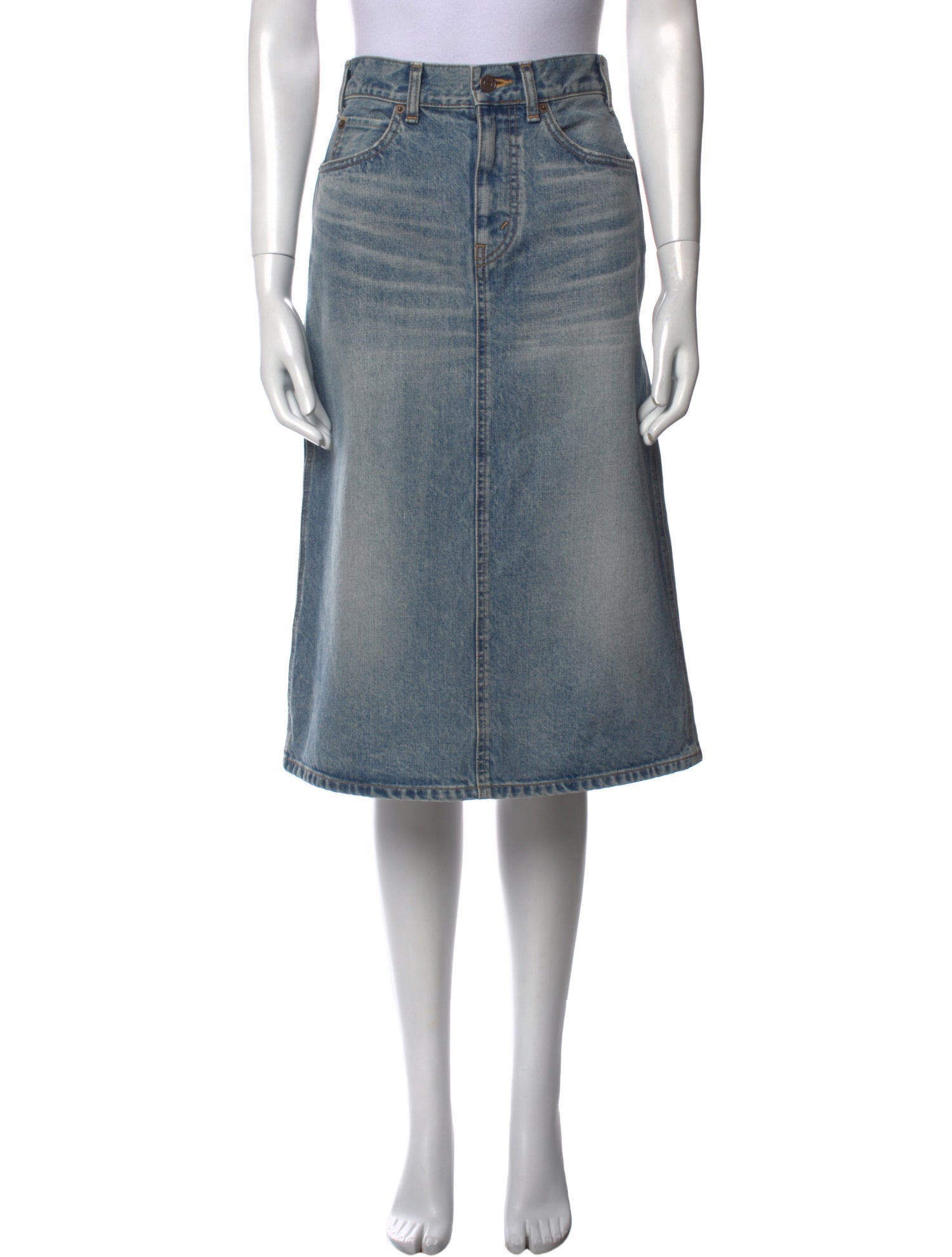 Celine Distressed Accents Knee-Length Skirt w/ Tags