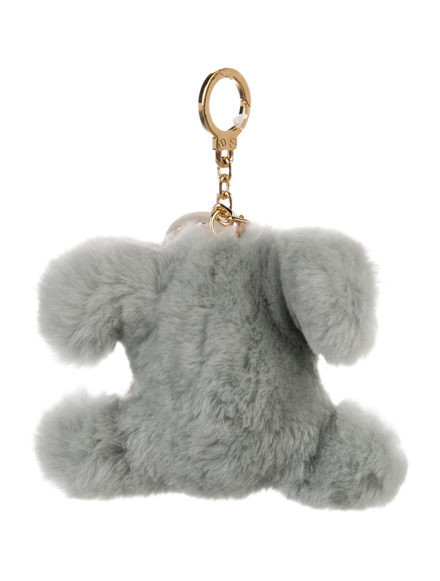 Celine Faux Fur and Leather Bag Charm