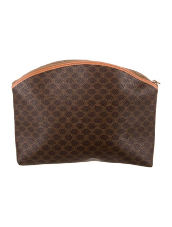 Celine Coated Canvas Cosmetic Bag