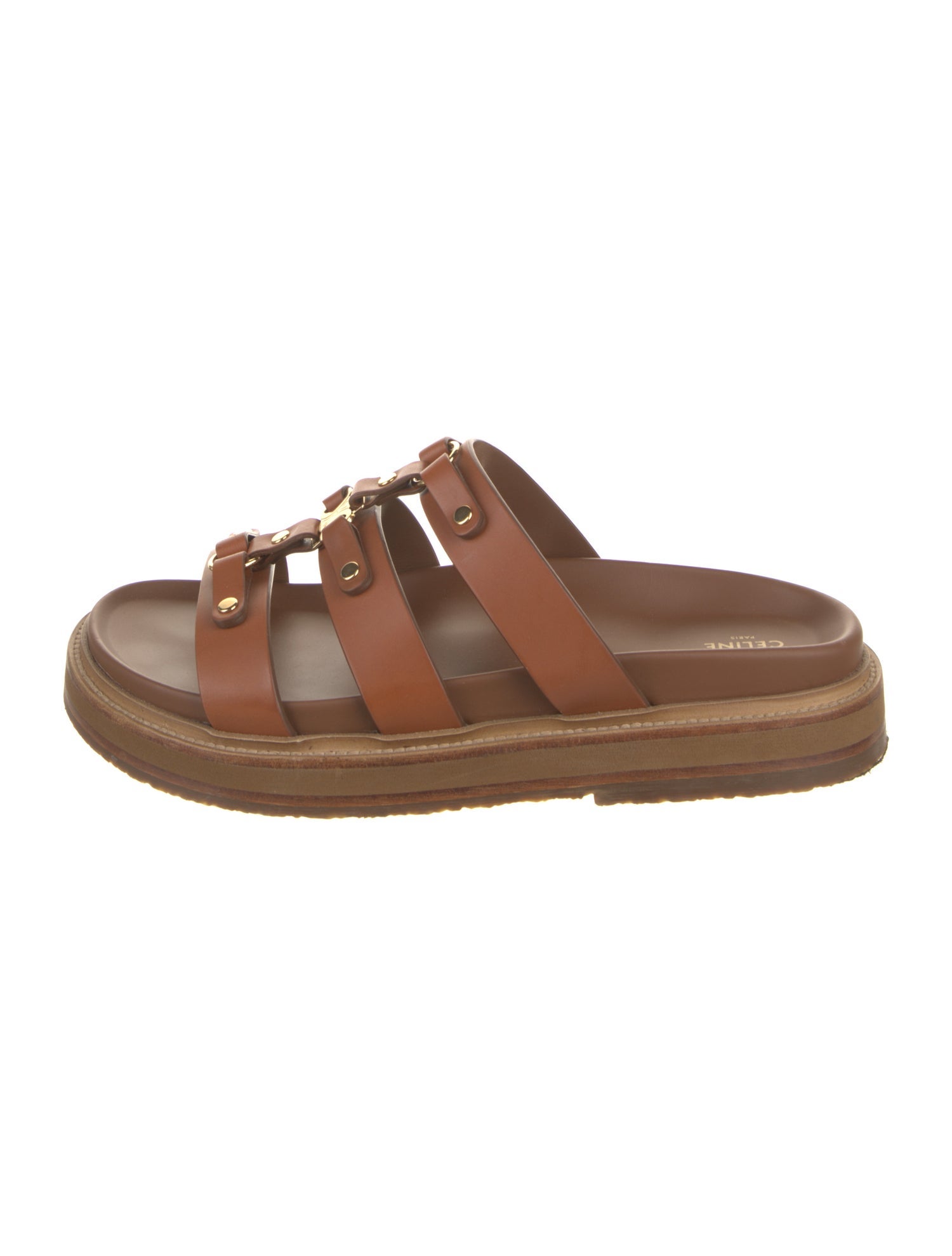 Celine Leather Slingback Sandals