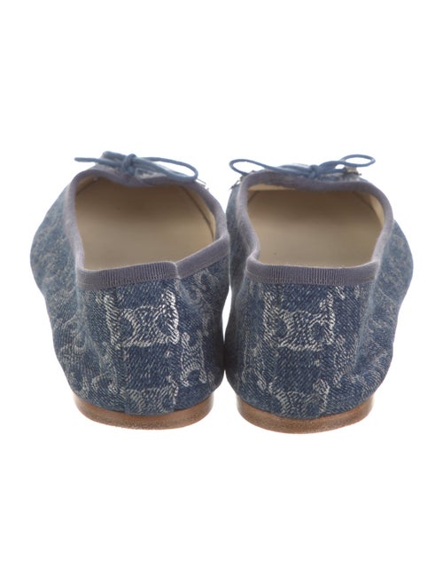 Celine Denim Printed Ballet Flats