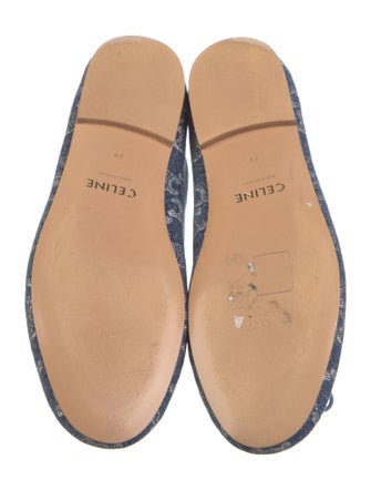 Celine Denim Printed Ballet Flats